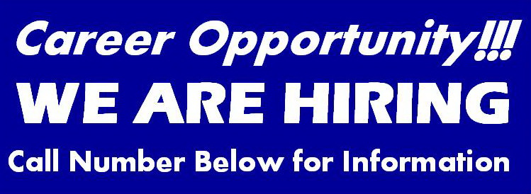 Magnet Sign - We Are Hiring     L-150.2