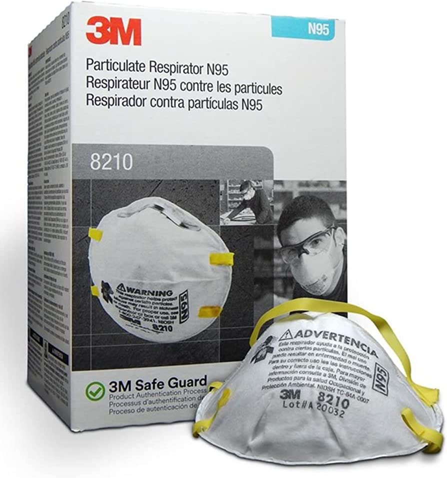 Respirator 3M 8210 N95 Dust Mask (box of 20)