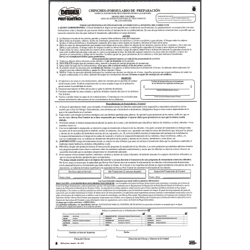 [P-20.6-Spanish] Bed Bug Preparation Sheet (Spanish)       P-20.6