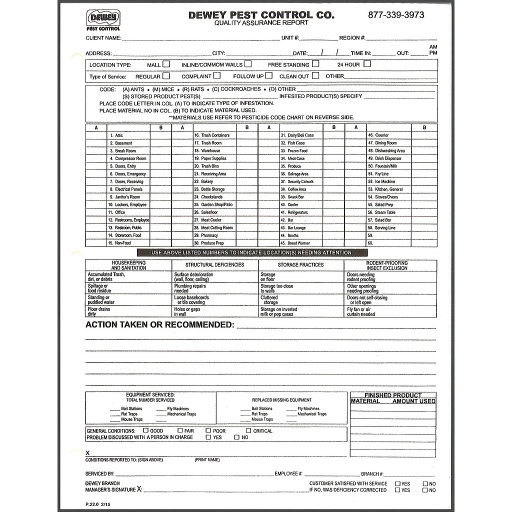 [P-22.0] Quality Assurance Report for RESTAURANTS- P-22.0 (100 forms)