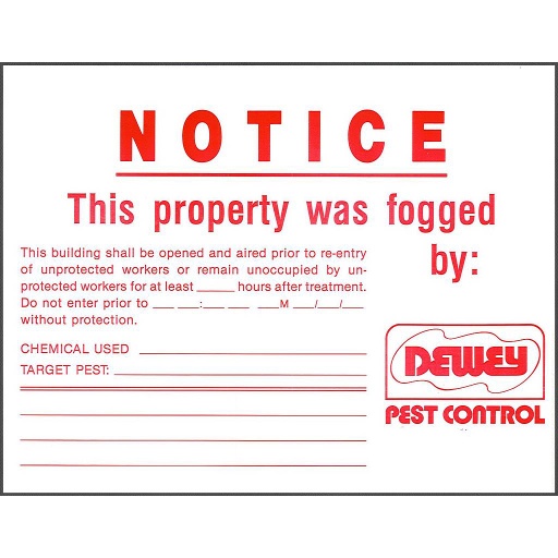 [P-26.1] This Property Was Fogged Notice         P-26.1