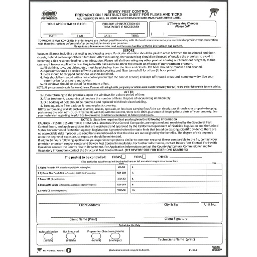 [P-30.2] Prep Sheet - Fleas   P-30.2