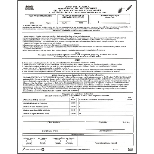 [P-30.3] Prep Sheet - Gel Bait   P-30.3