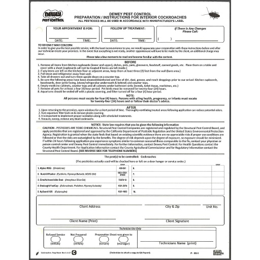 [P-30.4] Prep Sheet - Cockroaches   P-30.4