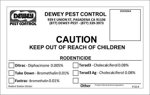 [P-32.4  ] Rodenticide Caution Labels  P-32.4  