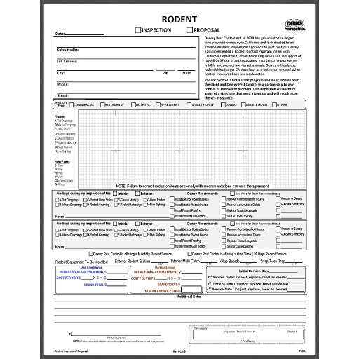 [P-38.1] Rodent Inspection/Proposal        P-38.1