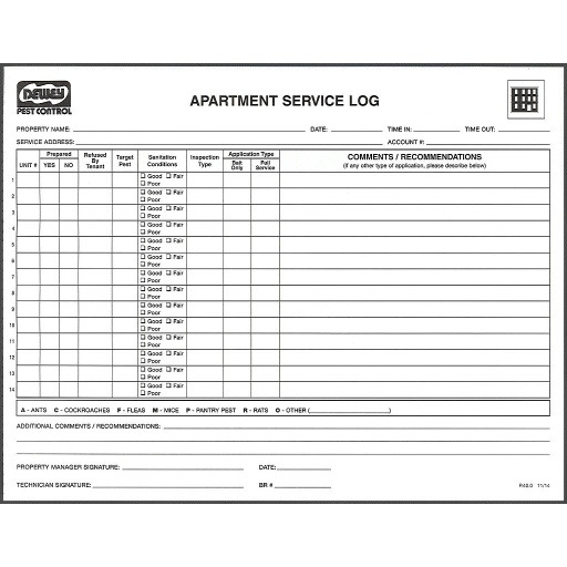 [P- 40.0] Apartment Log     P-40.0   