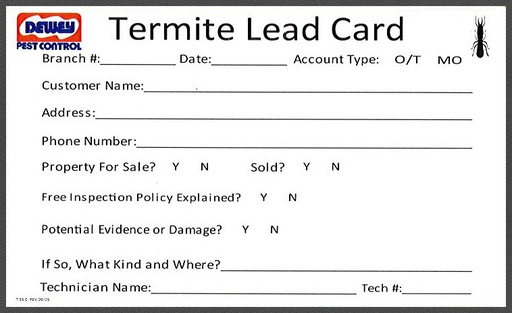 [T-35.0] Termite Lead Card      T-35.0 