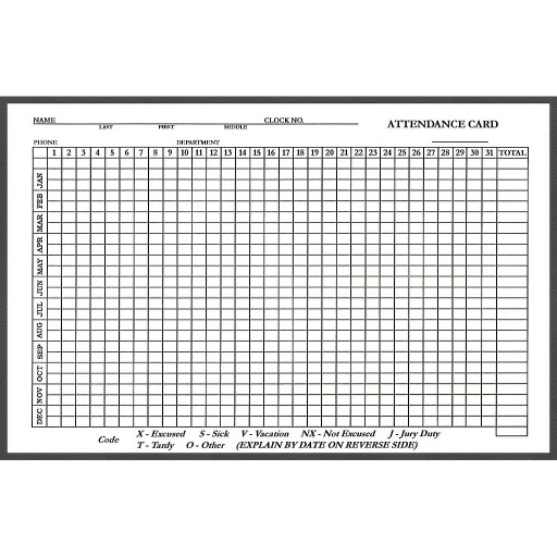 [E-115.0] Attendance Record      E-115.0