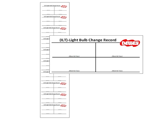 [P-45.0] ILT Annual Light Bulb Change Sticker (10) P-45.0